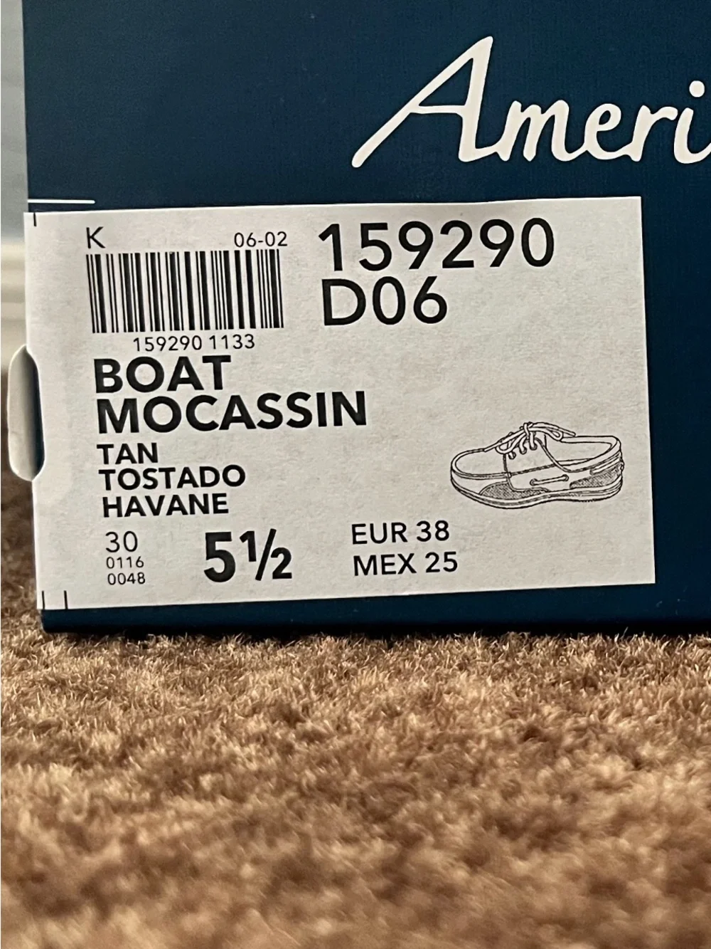 American Eagle Outfitters Brown and Tan Youth 5 1/2 Boat Shoes